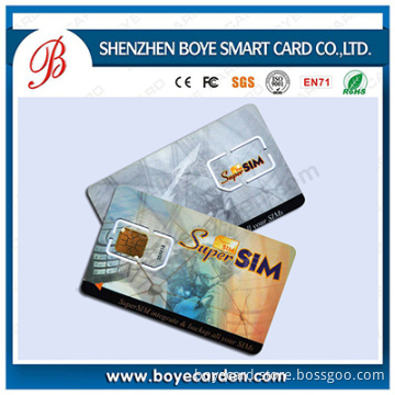 PVC Plastic SIM Chip Phone Card